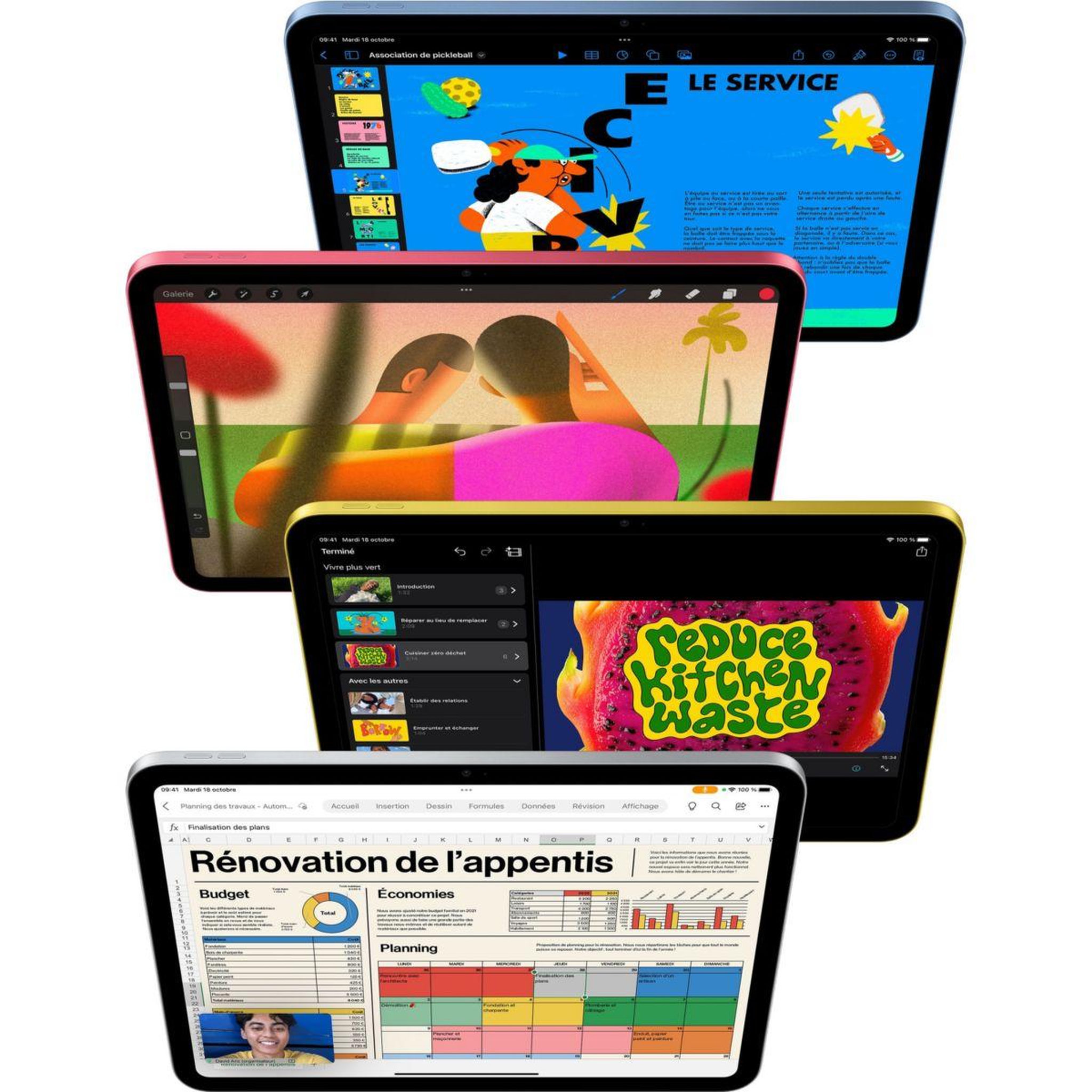 Voir la diapositive 4 : APPLE Tablette Apple 10.9 256Go Jaune Cellular