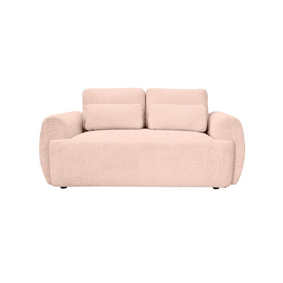 BEST MOBILIER Mahina - canapé droit 2 places - en tissu bouclette