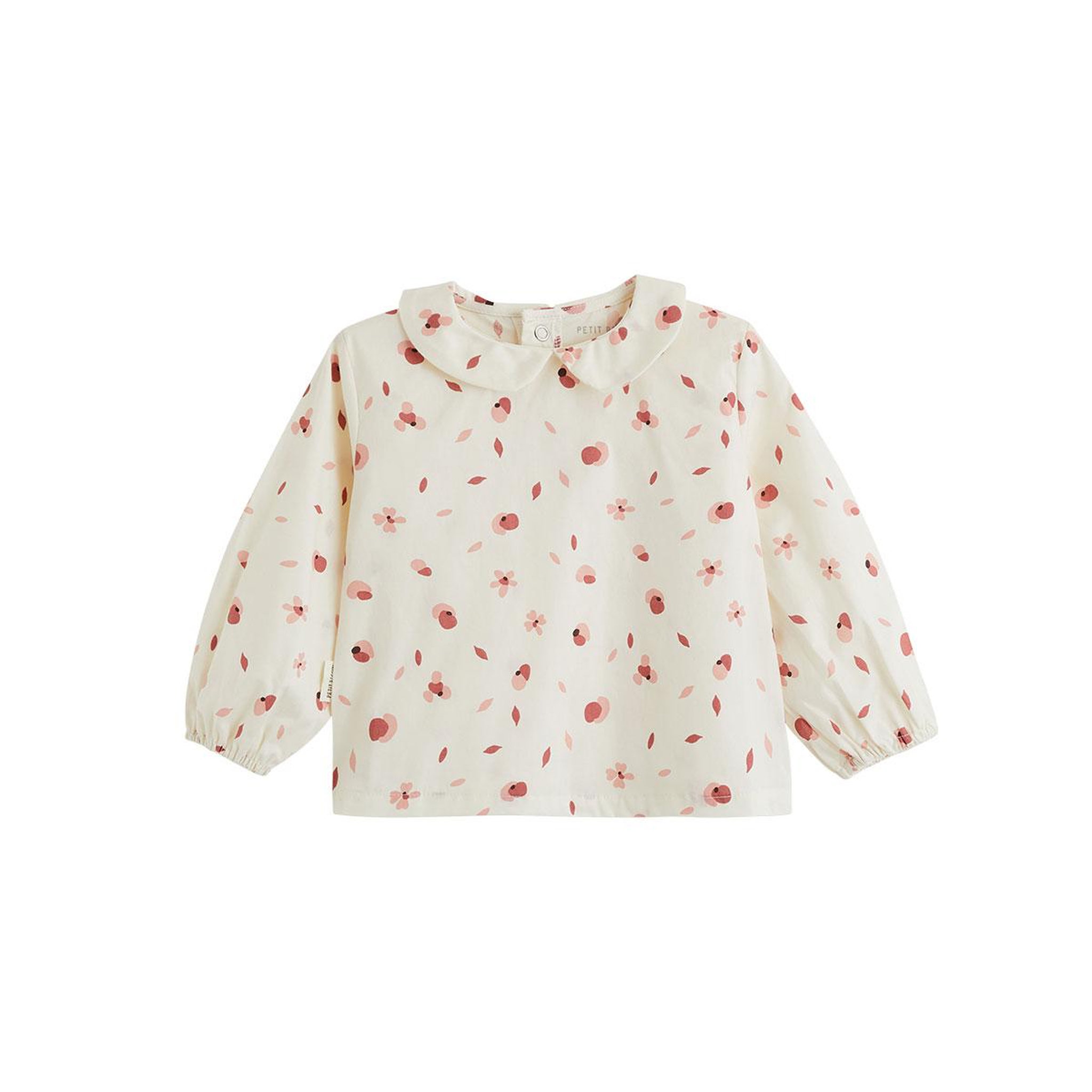 PETIT BEGUIN Blouse enfant en popeline Laponie. Coloris disponibles : Beige
