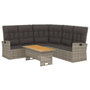Voir la diapositive 3 : VIDAXL Salon de jardin 2 pcs avec coussins Gris Resine tressee