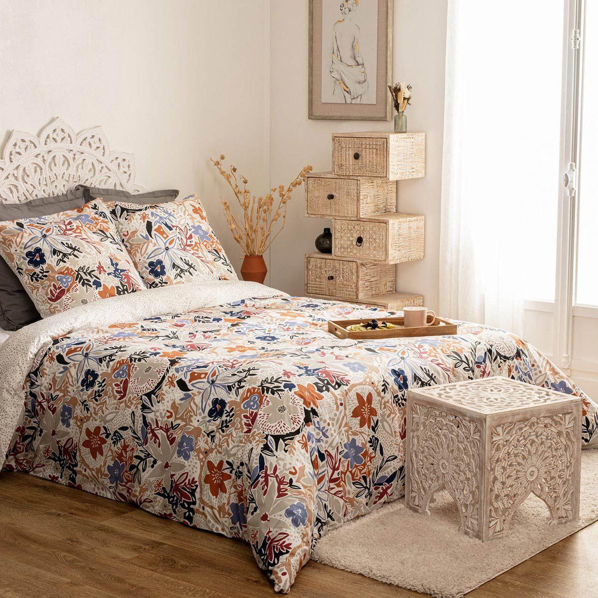 ATMOSPHERA Parure de lit 3 pièces  alesio  240x220cm multicolore