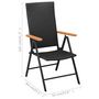 Voir la diapositive 6 : VIDAXL Ensemble a manger de jardin 5 pcs noir et marron