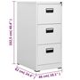 Voir la diapositive 6 : VIDAXL Classeur Gris clair 46x62x102,5 cm Acier
