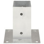 Voir la diapositive 3 : VIDAXL Ancres de poteau 4 pcs Metal galvanise 71 mm