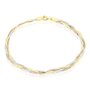 Voir la diapositive 1 : L'ATELIER D'AZUR Bracelet Trois Ors - Tresse Or Tricolore Jaune, Blanc et Rose - Femme