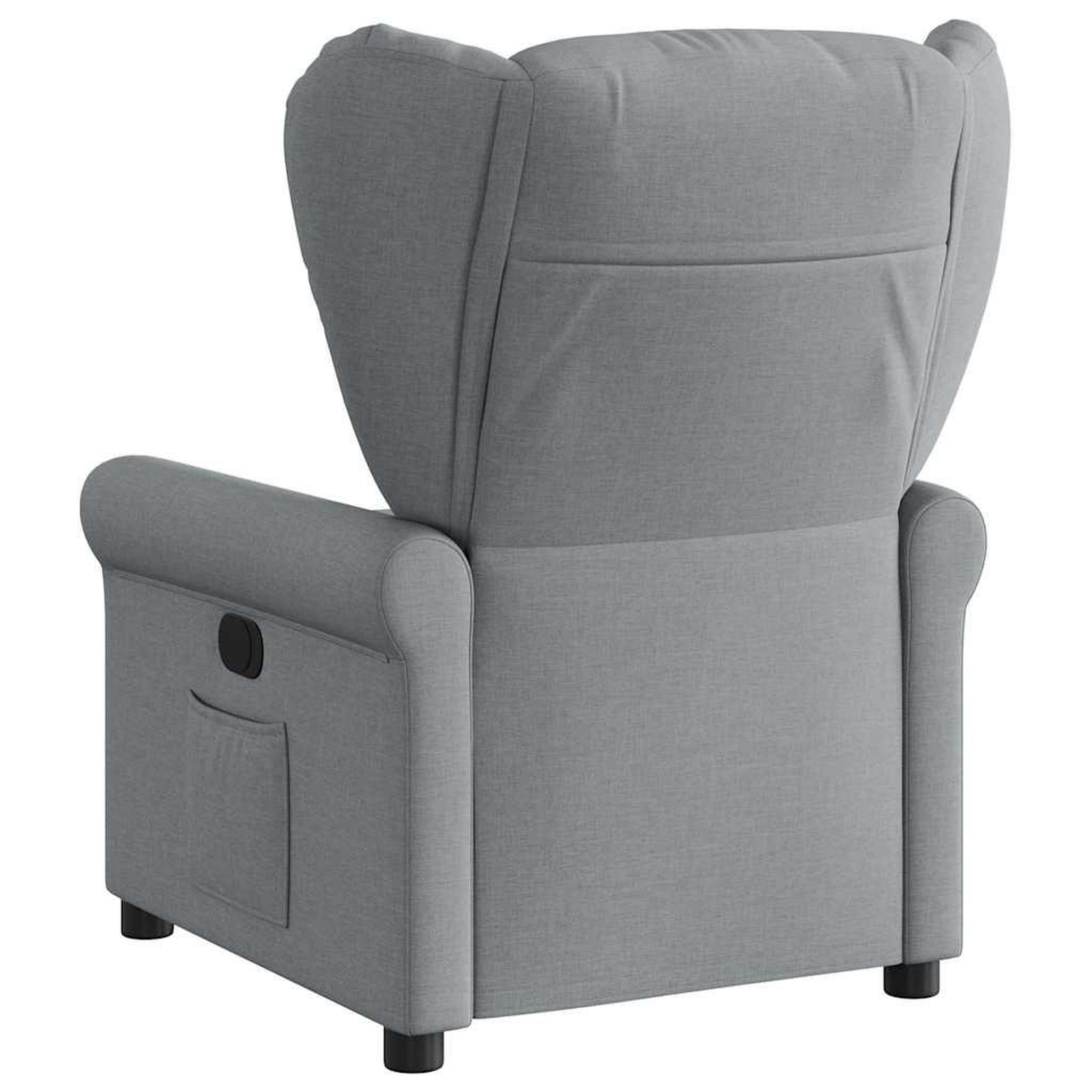 Voir la diapositive 5 : VIDAXL Fauteuil inclinable Gris clair Tissu