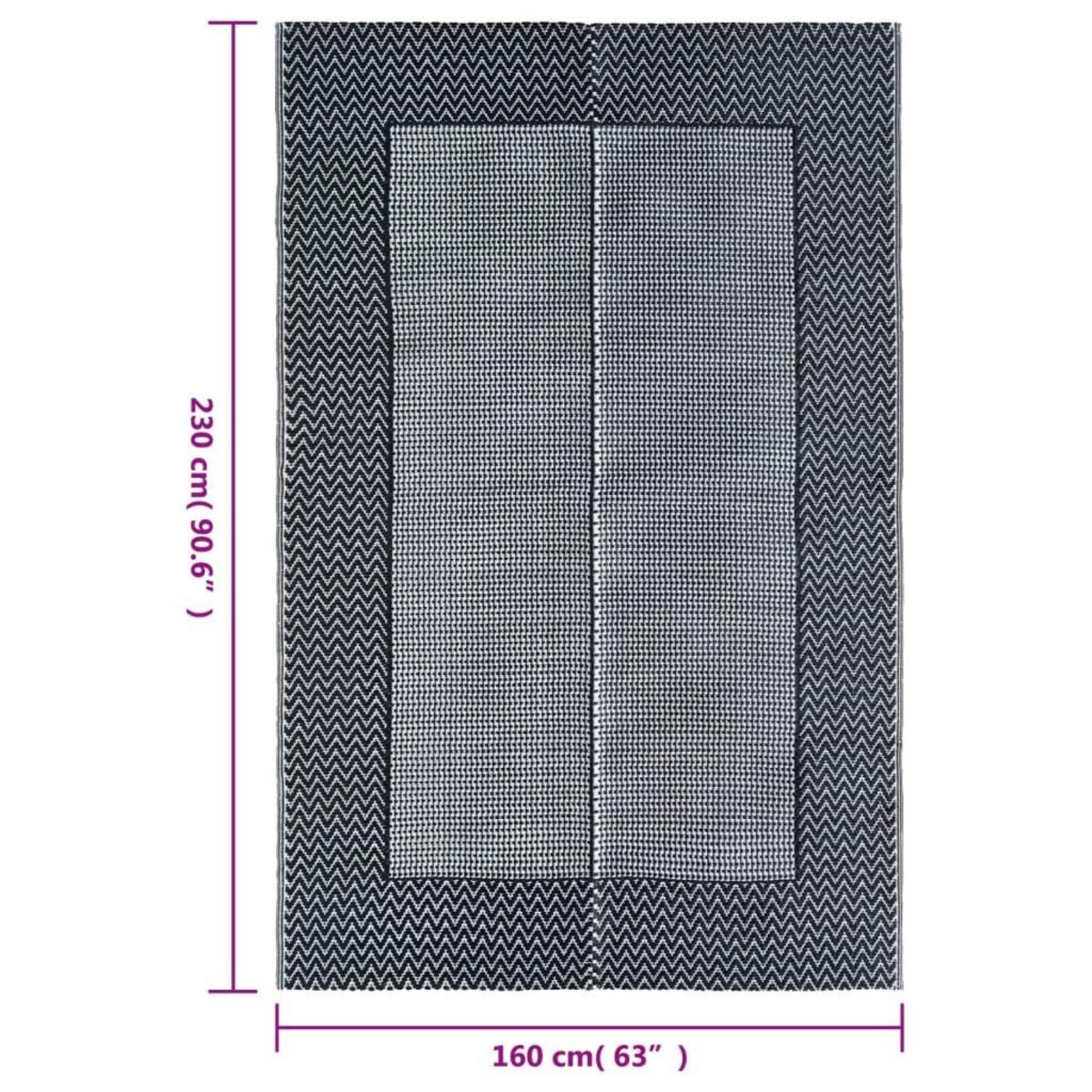VIDAXL Tapis d'exterieur ARAKIL Gris 160x230 cm PP