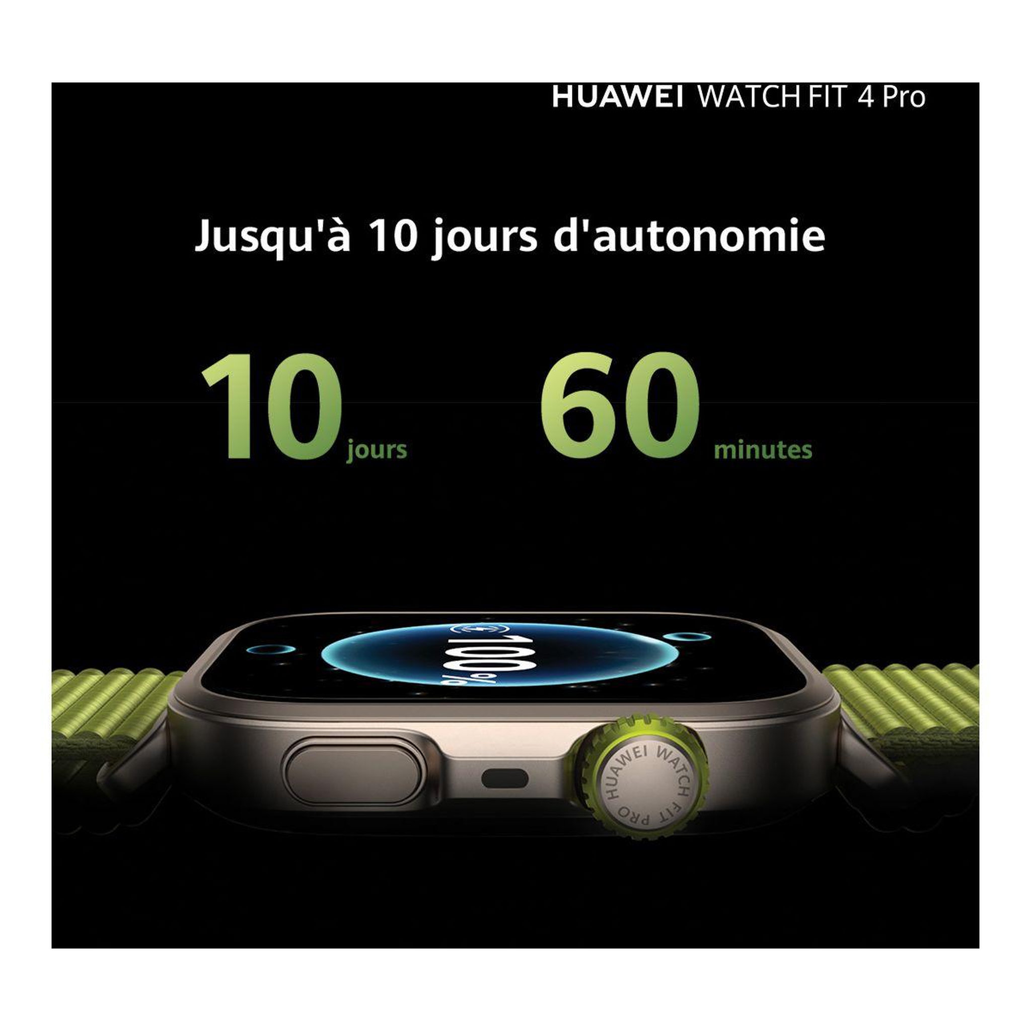 Voir la diapositive 5 : HUAWEI Montre connectée Watch Fit 4 Pro Bleu