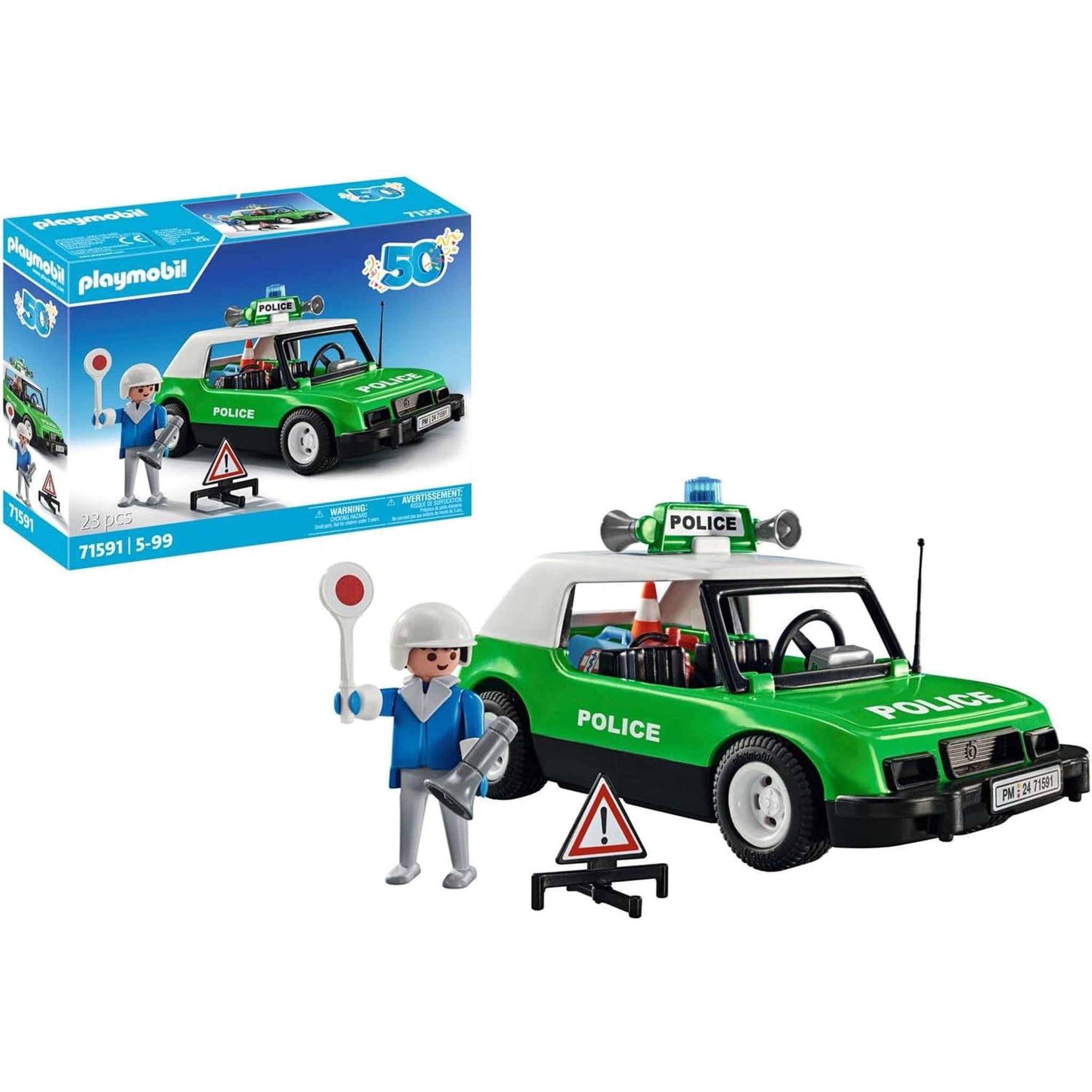 Voir la diapositive 2 : PLAYMOBIL Voiture de police collector