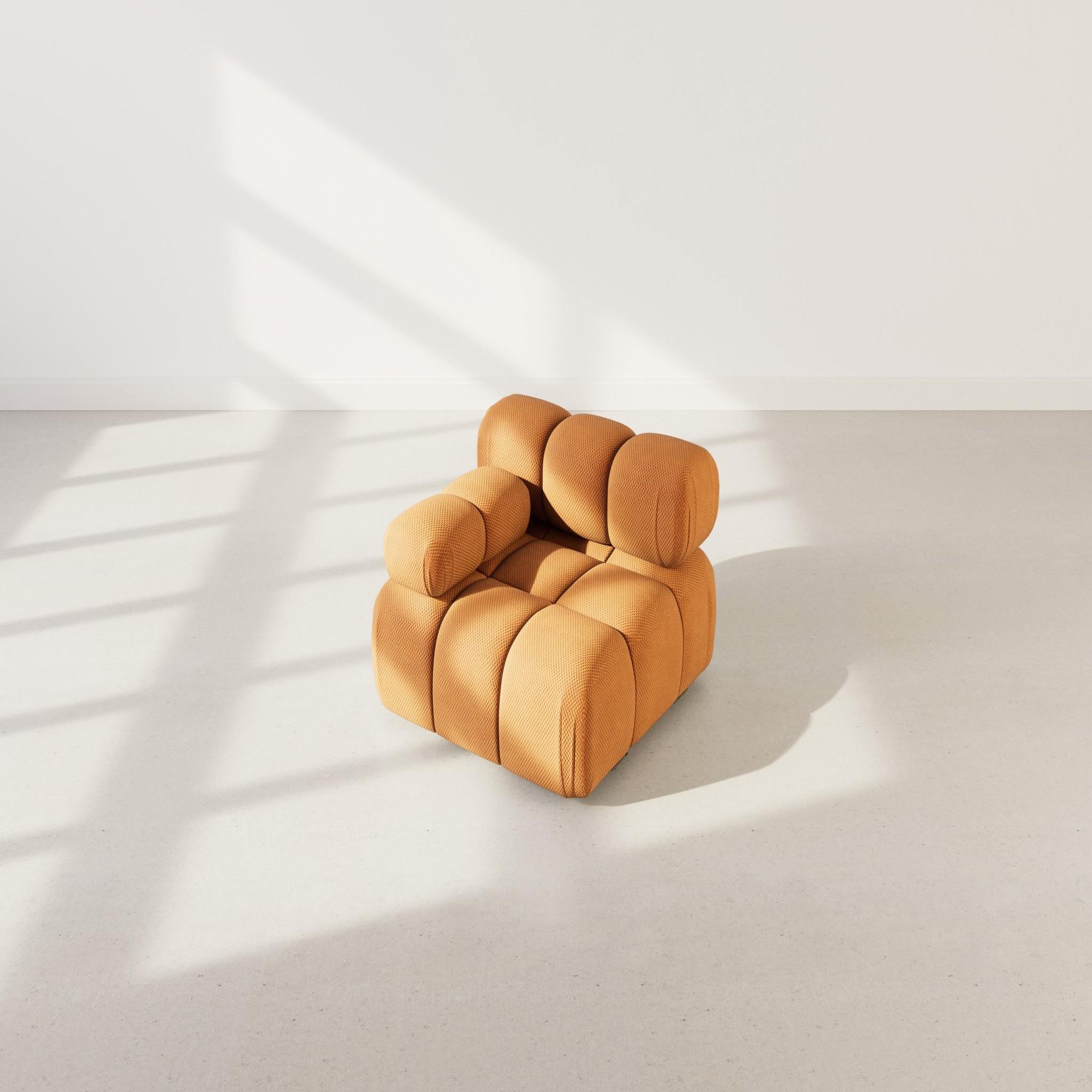 Voir la diapositive 3 : LISA DESIGN Ruby - module d'assise gauche en velours texturé