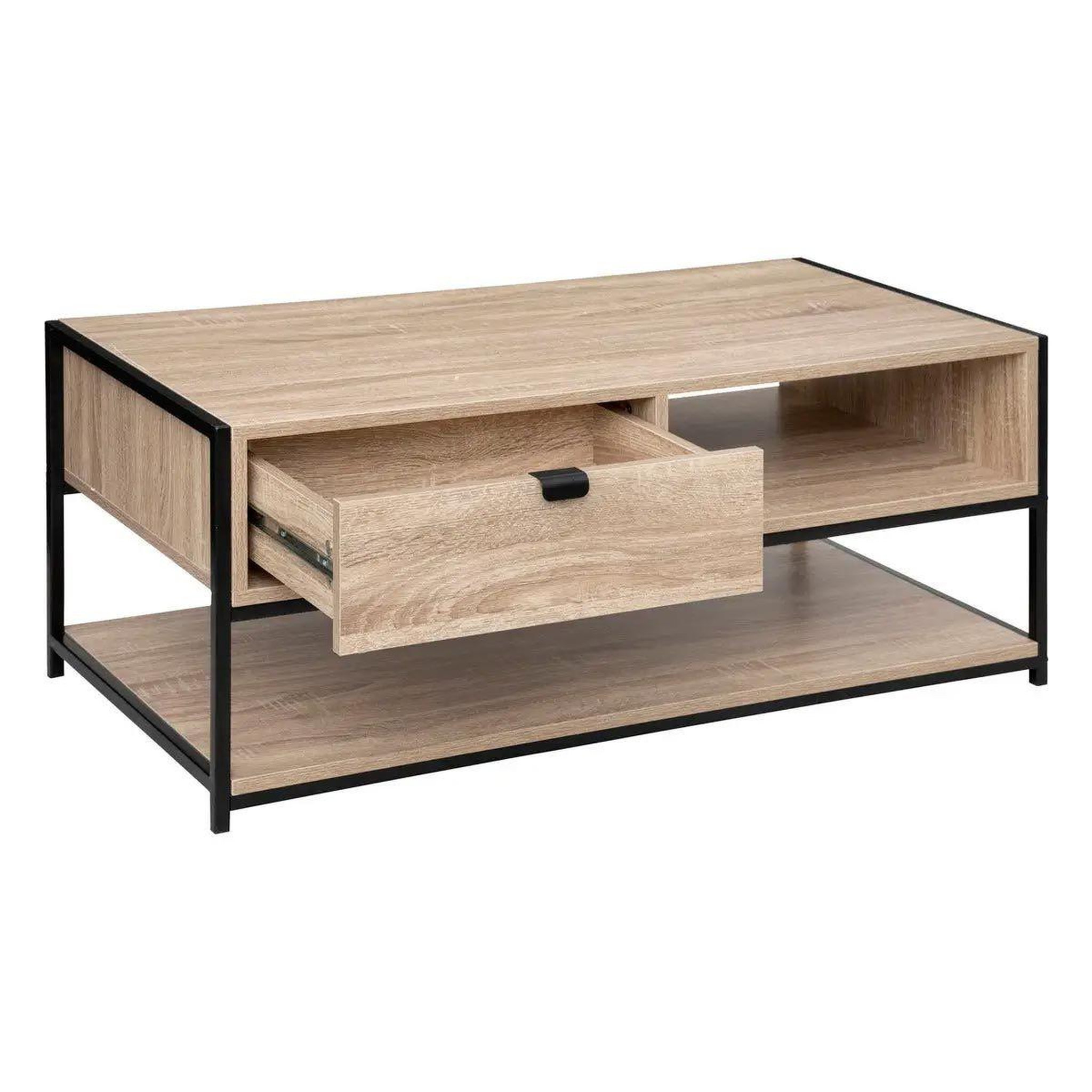 Voir la diapositive 2 : FIVE Table basse 1 tiroir design  aliaj  100cm beige