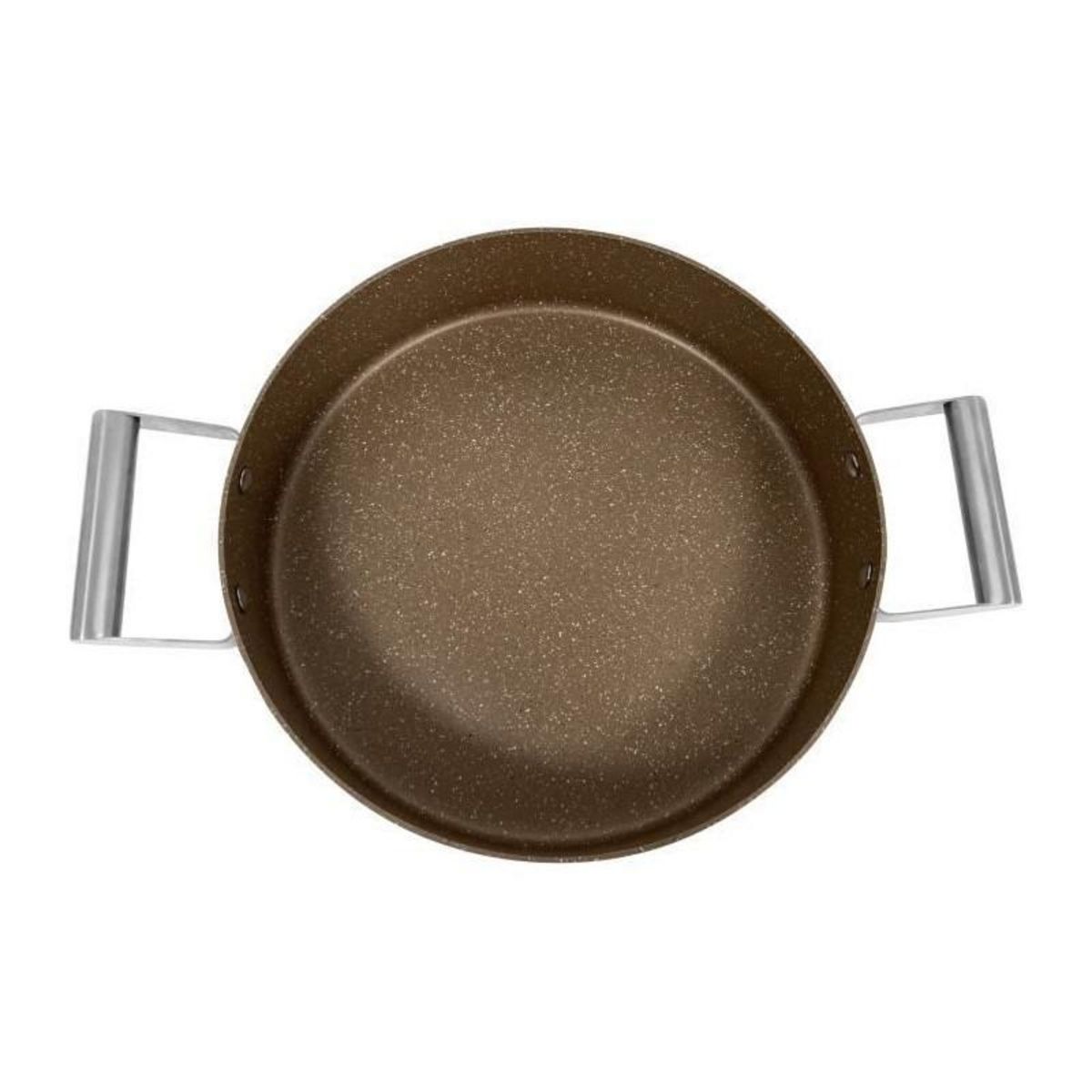 Arthur Martin Faitout - ARTHUR MARTIN - AM6523 - 24 cm avec couvercle - Aluminium Forgé - Tous feux dont induction + four