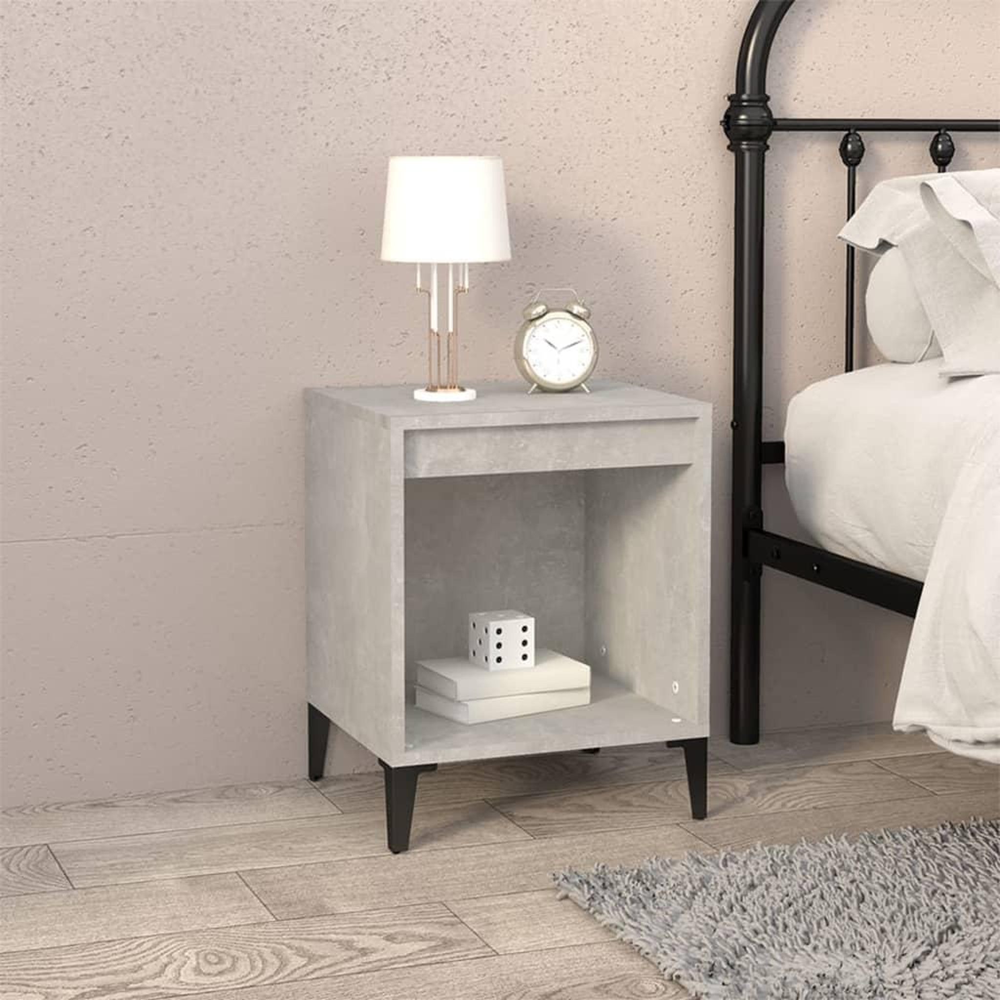 Voir la diapositive 3 : VIDAXL Tables de chevet 2 pcs Gris beton 40x35x50 cm