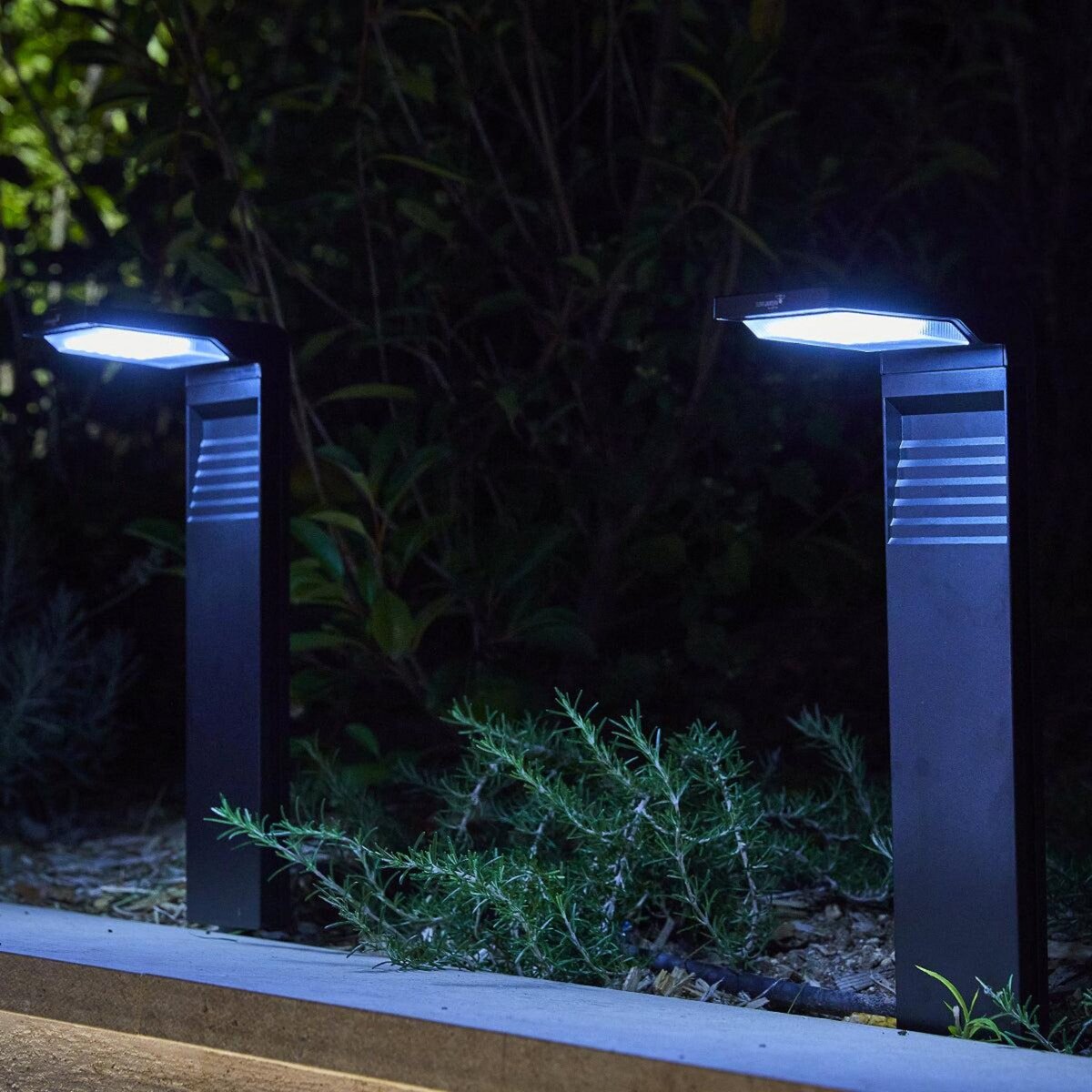 Lumisky Lot de 2 balises solaires OSTRY Noir Plastique 150LM