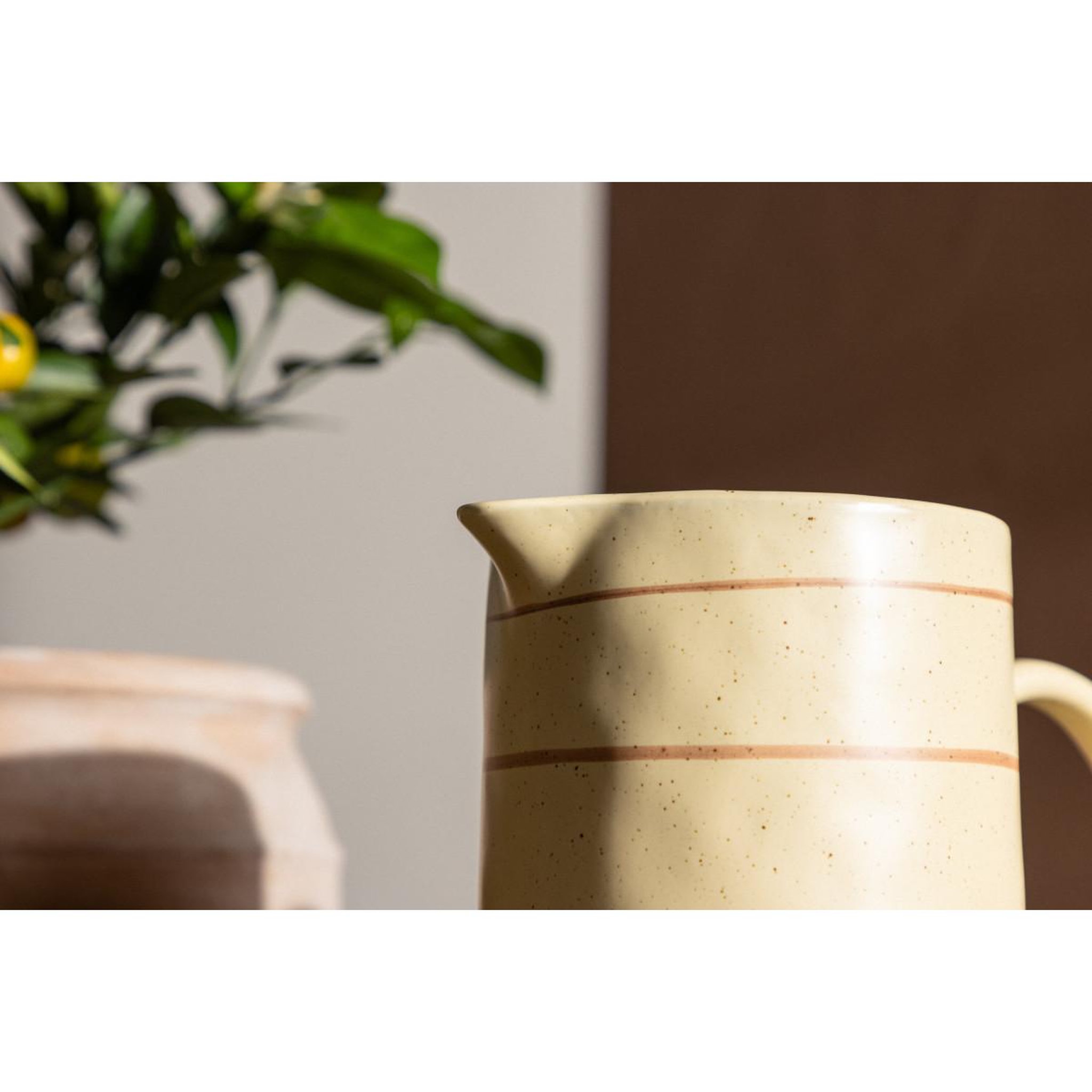 Voir la diapositive 5 : Paris Prix Pichet moucheté en porcelaine  kutie  22cm beige