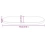 Voir la diapositive 6 : VIDAXL Dessus de table 70x35x2,5 cm bois de pin massif ovale