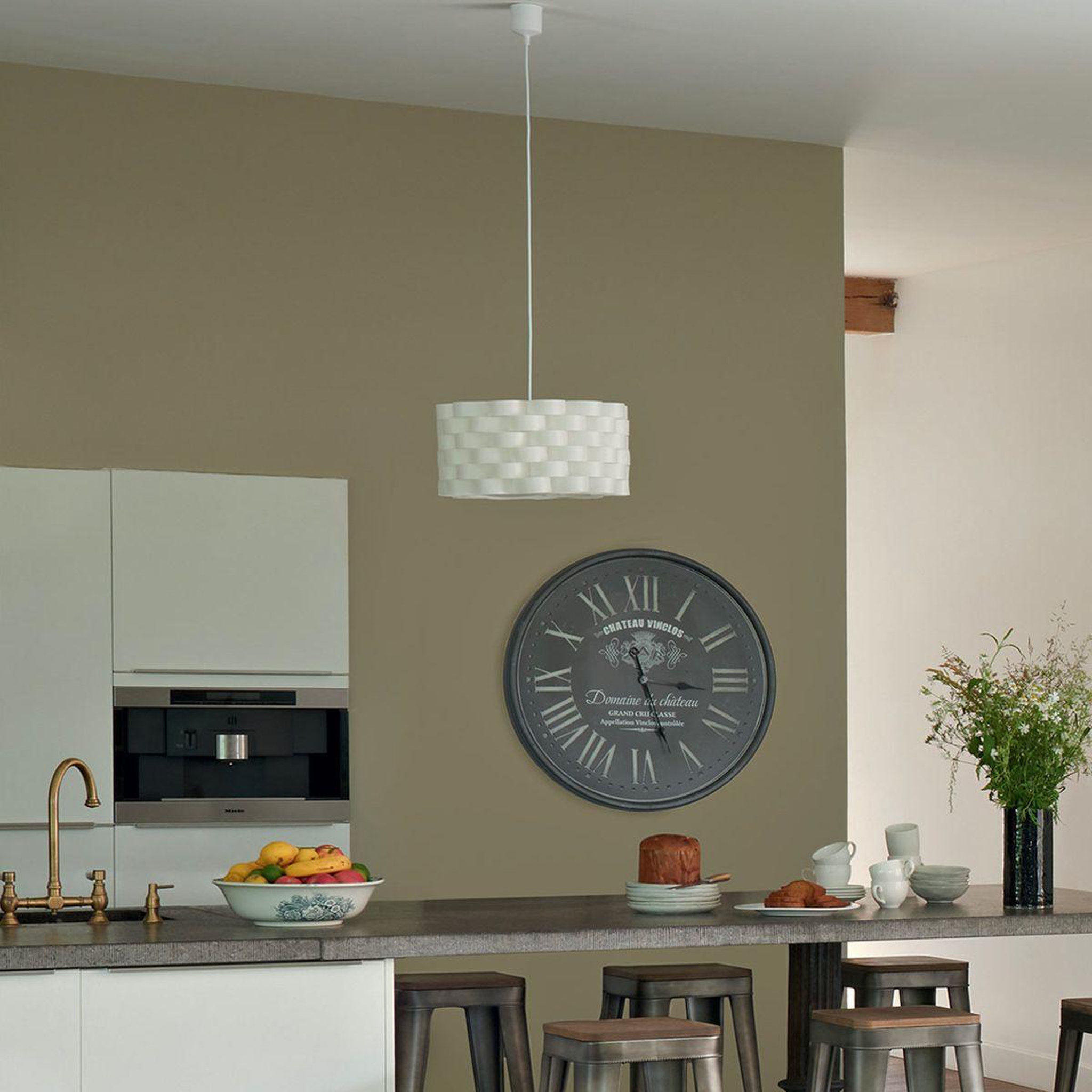 Voir la diapositive 3 : ATMOSPHERA Lampe Suspension  Moki  42cm Blanc