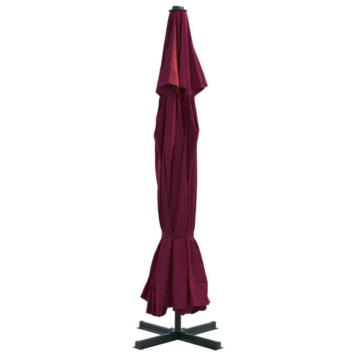 VIDAXL Parasol d'exterieur avec mat en aluminium 500 cm rouge bordeaux