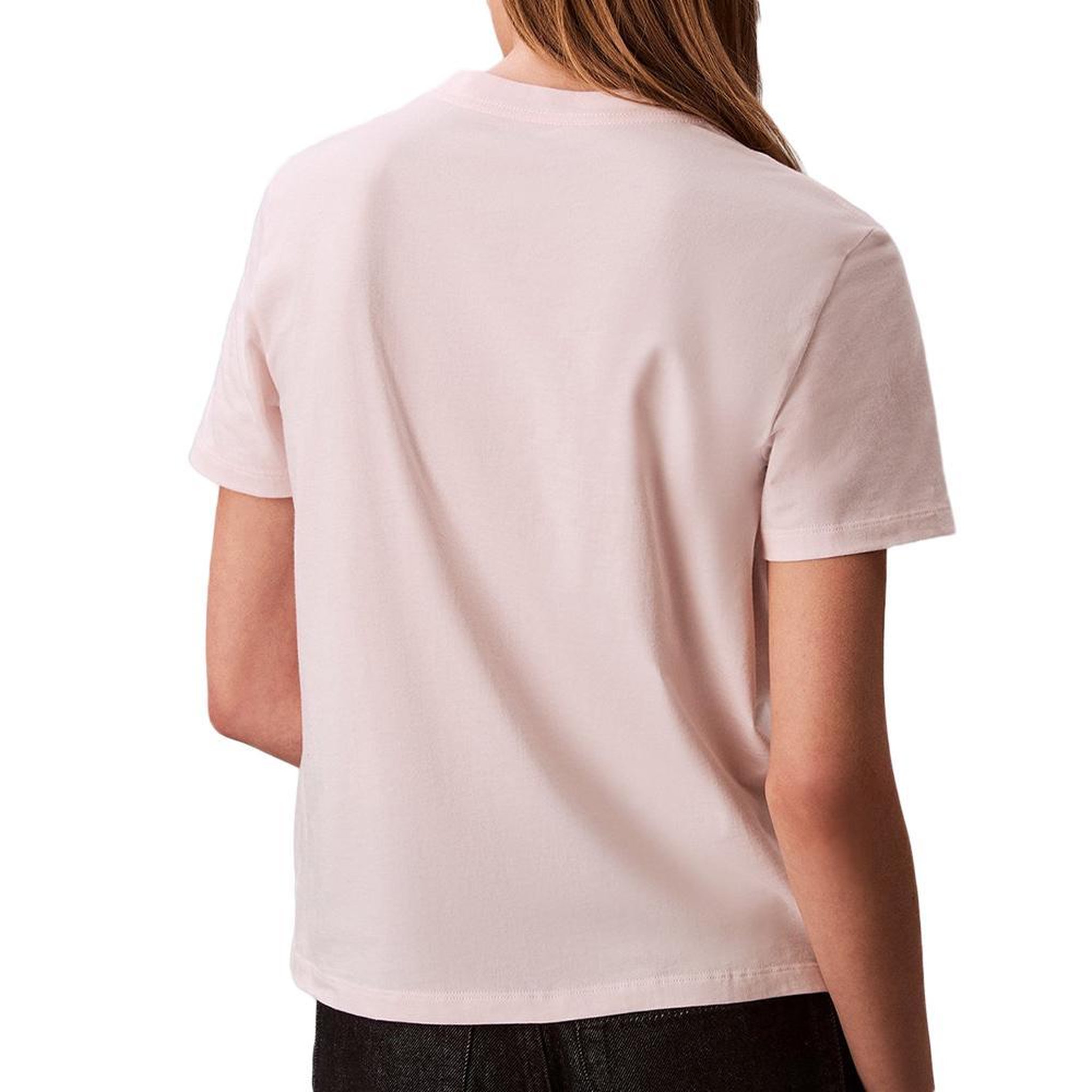 Voir la diapositive 2 : CALVIN KLEIN JEANS T Shirt Rose Femme Calvin Klein Jeans Classic Foil
