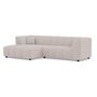 Voir la diapositive 2 : LISA DESIGN Curtis - canapé d'angle gauche 4 places avec accoudoir en tissu texturé