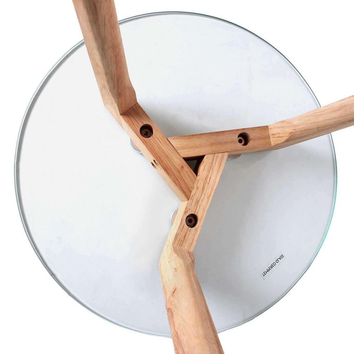 The Home Deco Factory Lot de 2 tables gigognes rondes en verre trempé - Transparent