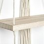 Voir la diapositive 3 : Paris Prix Étagère Murale Déco  Boho  62cm Beige