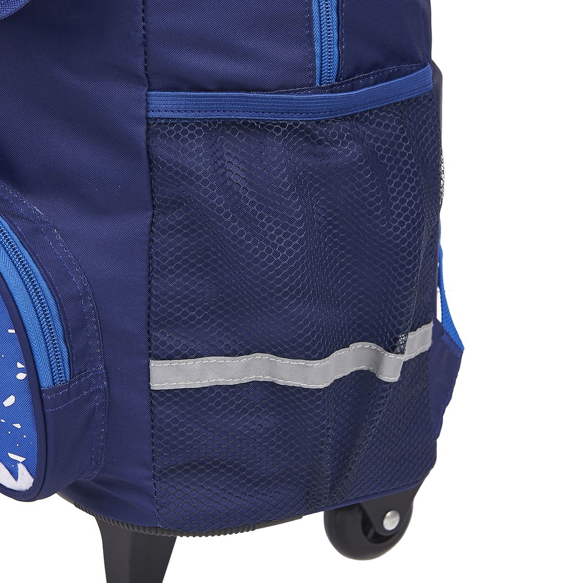 Voir la diapositive 8 : AUCHAN Sac à dos à roulettes bleu Urban Shark