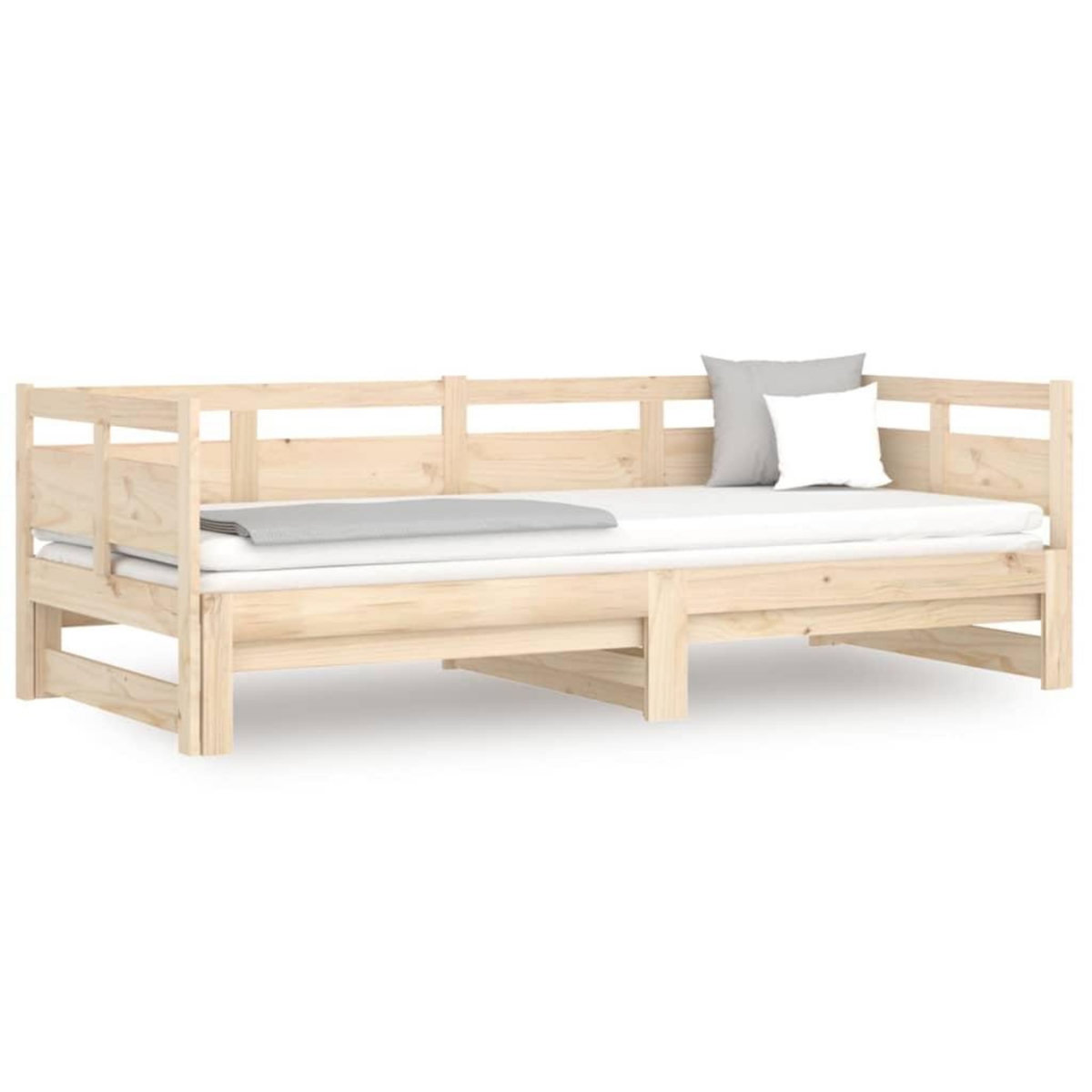 VIDAXL Lit coulissant sans matelas bois de pin massif 2x(90x190) cm