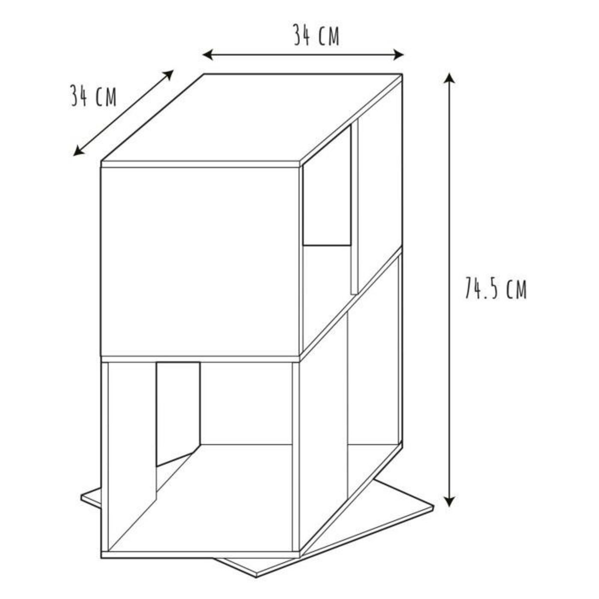 Paris Prix Bibliothèque Tournante  Enfant  74cm Blanc