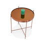 Voir la diapositive 4 : Paris Prix Table d'Appoint Ronde Pliable  Minois  45cm Cuivre