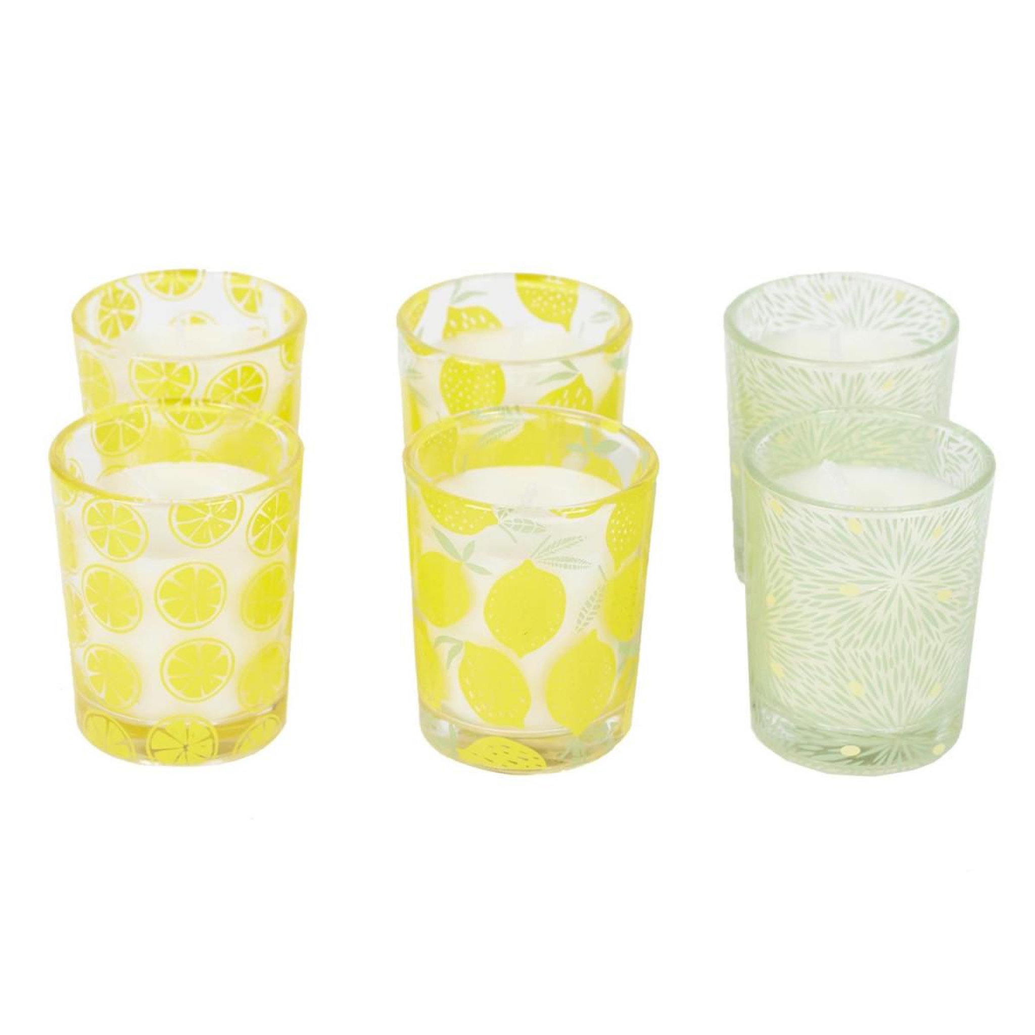 Voir la diapositive 3 : The Home Deco Factory Coffret 6 bougies parfumées  vintage  8cm citronnelle