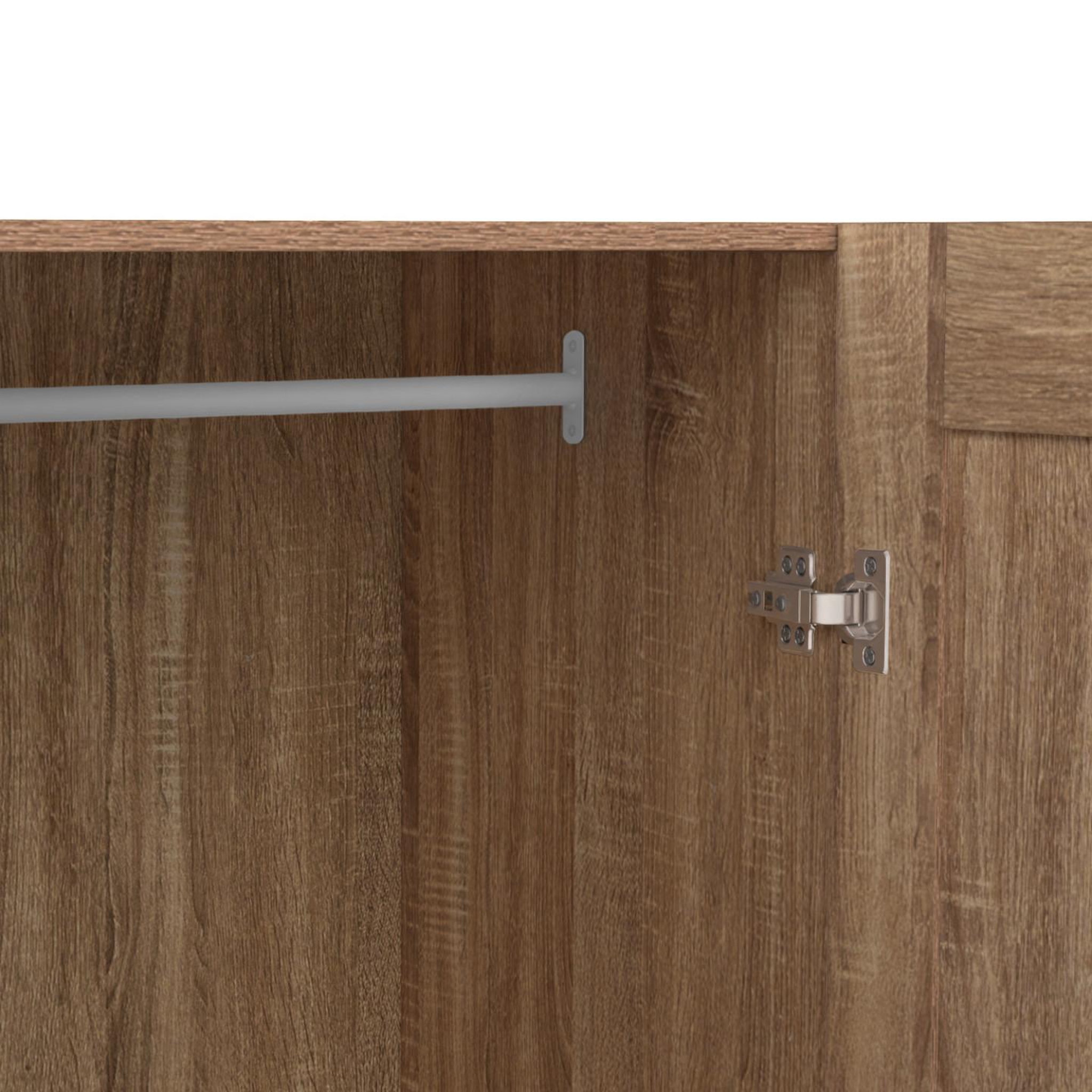 Voir la diapositive 6 : ID MARKET Armoire 2 portes vito hêtre penderie 80 cm avec étagères rangement maxi capacité