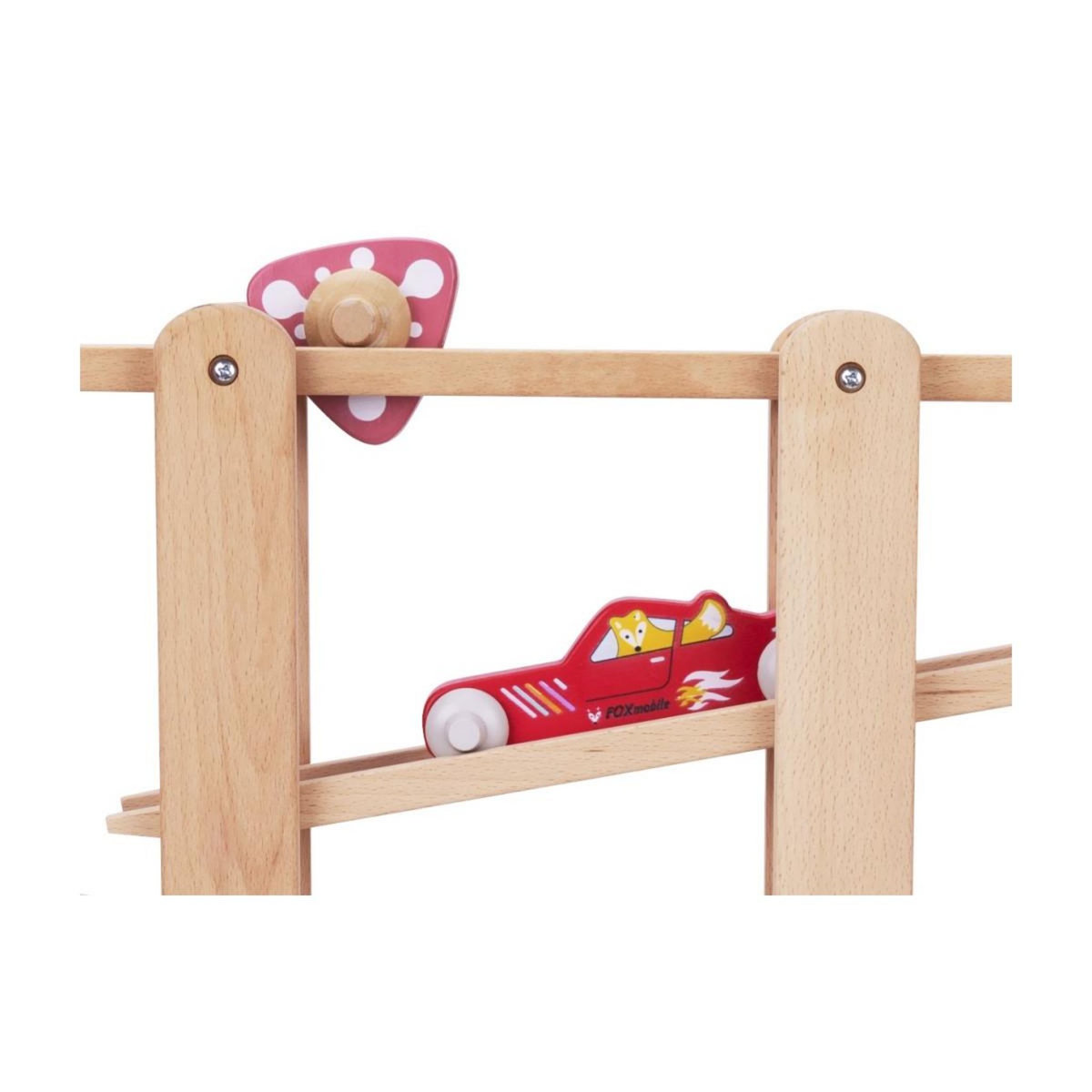 ELINELI Circuit à billes en bois XL set voiture bus