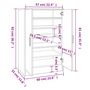 Voir la diapositive 6 : VIDAXL Meuble a chaussures Chene fume 60x35x92 cm Bois d'ingenierie