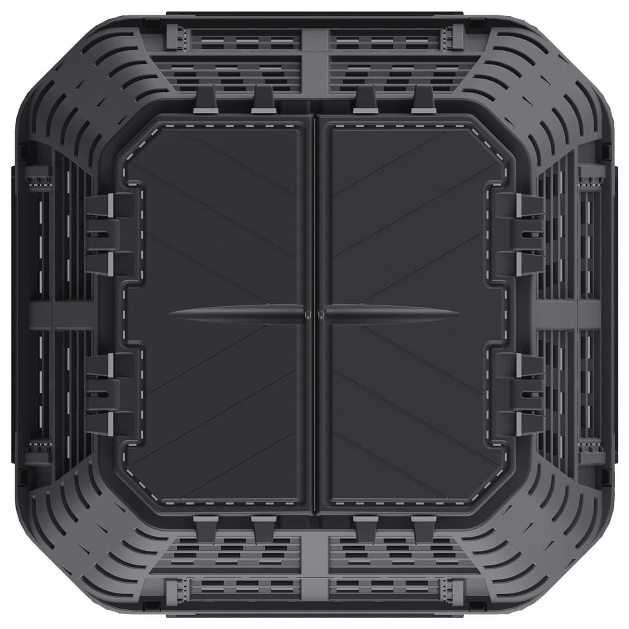 Voir la diapositive 4 : VIDAXL Composteur de jardin Noir 93,3x93,3x113 cm 740 L