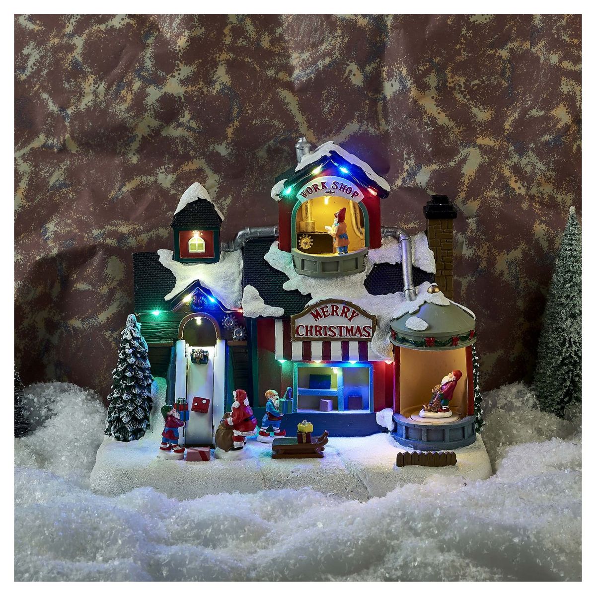 ACTUEL La fabrique du Père Noël mobile h29,5cm