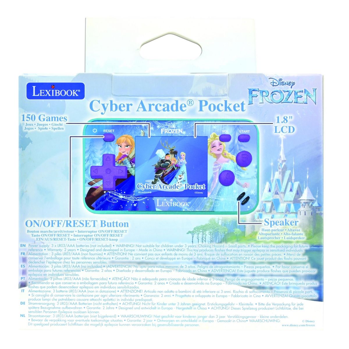 Lexibook Mini Console de jeux portable couleur La reine des neige Cyber Arcade Pocket