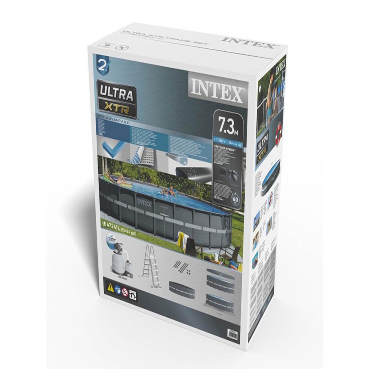 INTEX Piscine tubulaire Ultra XTR Frame ronde 7,32 x 1,32 m - Intex