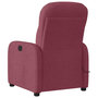 Voir la diapositive 5 : VIDAXL Fauteuil de massage inclinable Rouge bordeaux Tissu