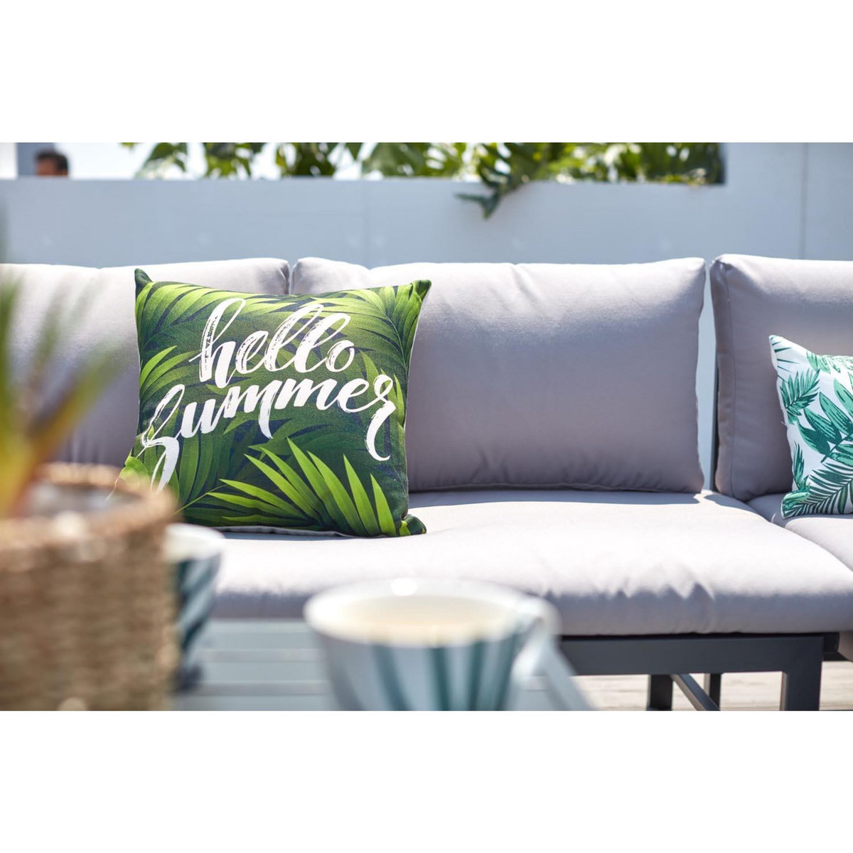 CONCEPT USINE Salon de jardin en aluminium Gris MEMPHIS