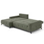 Voir la diapositive 2 : BEST MOBILIER Rimini - canapé d'angle gauche 4 places convertible avec coffre en tissu texturé
