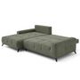 Voir la diapositive 2 : BEST MOBILIER Rimini - canapé d'angle gauche 4 places convertible avec coffre en tissu texturé