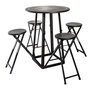 Voir la diapositive 1 : ATMOSPHERA Ensemble Table de Jardin & 4 Chaises  To Paris  77cm Noir