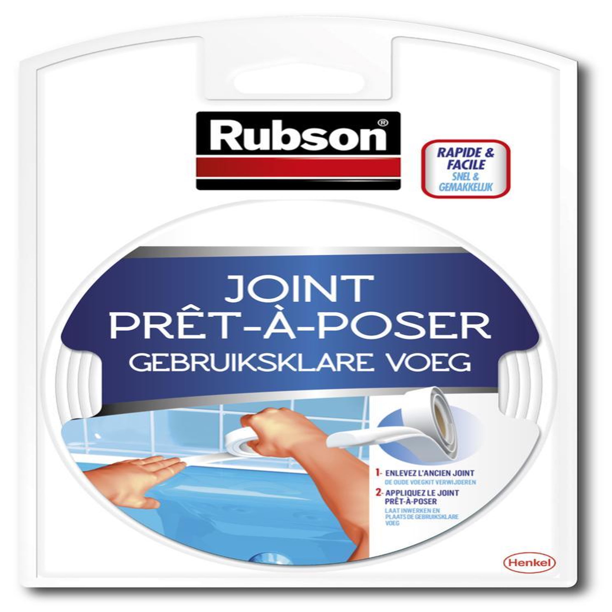 rubson Mastic prêt à poser adhésif d'étanchéité RUBSON cuisine et bain Easy 3,5 m blanc