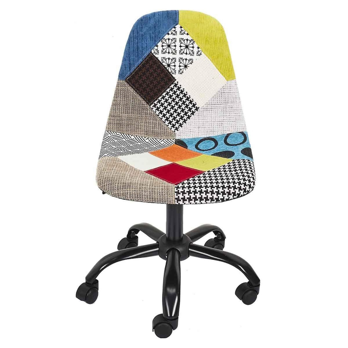 Paris Prix Chaise de Bureau  Patchwork  78-91cm Multicolore