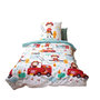 Voir la diapositive 1 : COTE DECO Parure de lit enfant Pompier - 100% coton adouci 57 fils - 140 x 200 cm