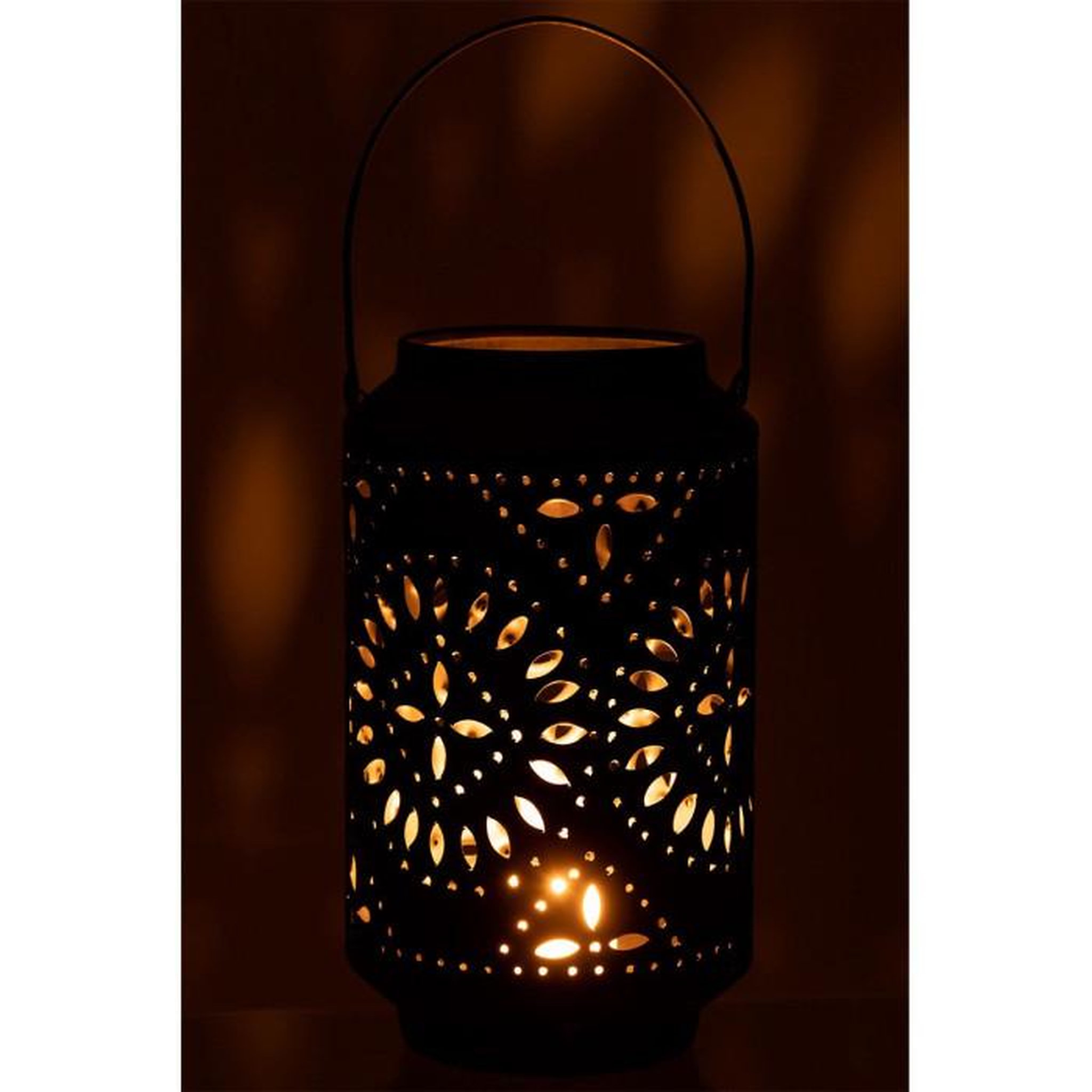 Voir la diapositive 4 : Paris Prix Lanterne Cylindrique Métal  Sévilla  45cm Noir Mat
