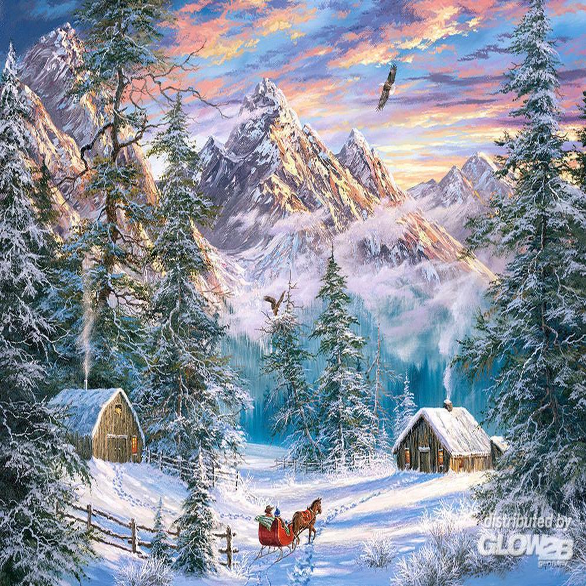 Voir la diapositive 4 : Castorland Puzzle 1000 pièces : Montagnes de Noël
