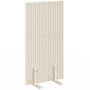 Voir la diapositive 1 : ID MARKET Paravent extérieur ajouré claustra décoratif 80 x 150 cm persiennes verticales métal beige
