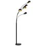 Voir la diapositive 4 : VIDAXL Lampadaire 200 cm 5 x E14 Noir et dore